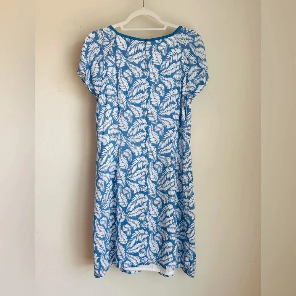 Boden Blue and White Print Dress - Size 10 - Picture 7 of 11